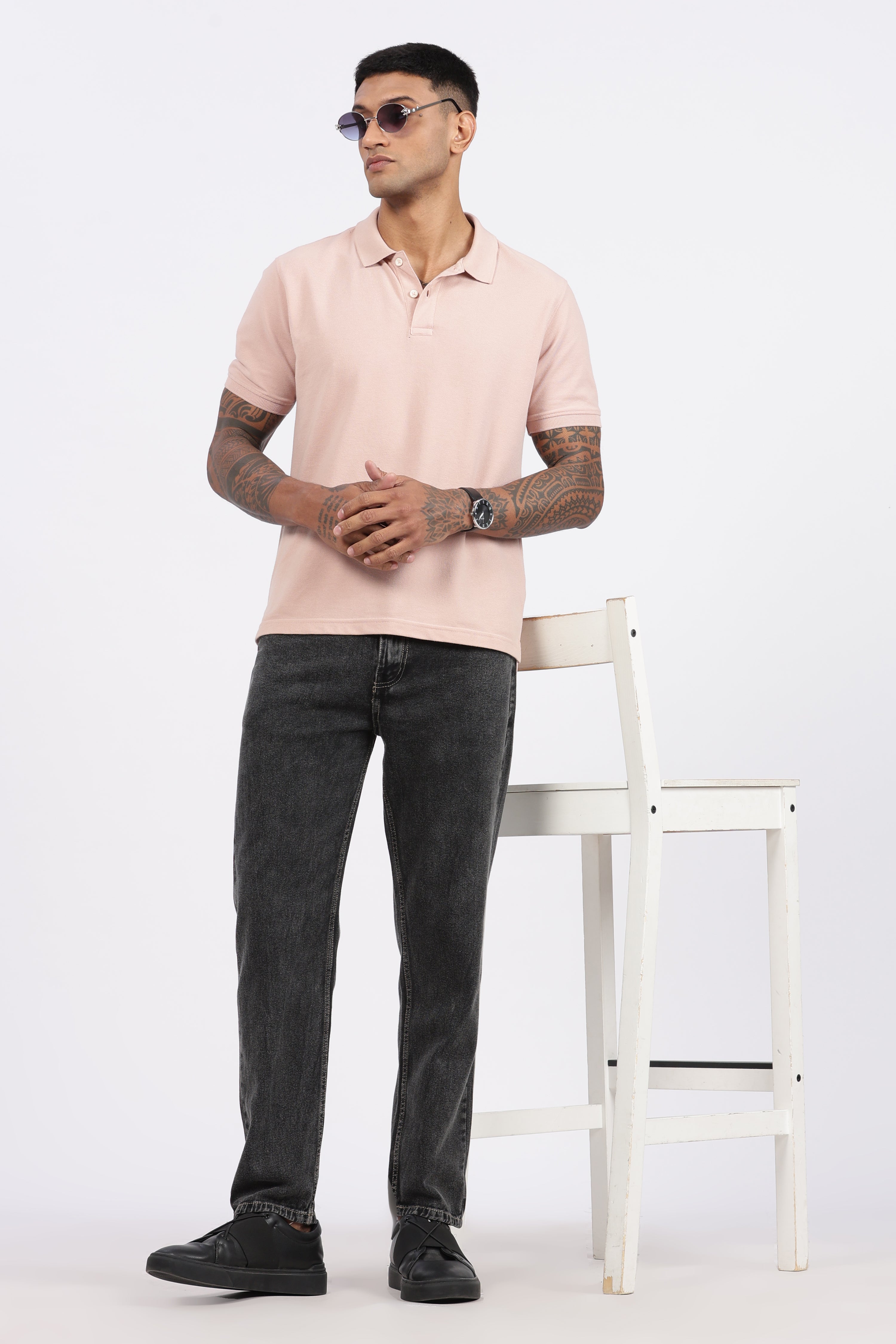 Men's Slim Tapered Jeans - Faded Charcoal Wash