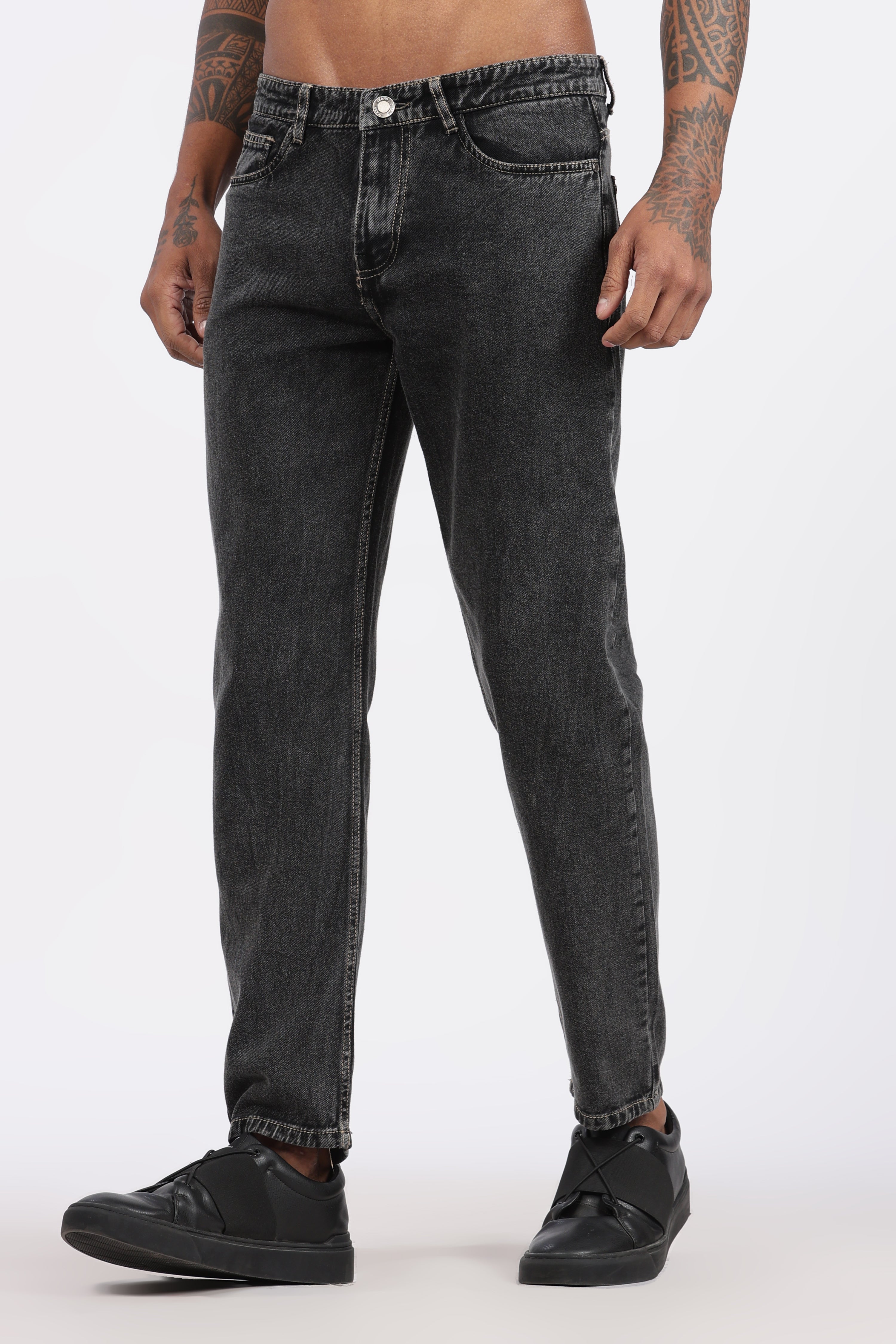 Men's Slim Tapered Jeans - Faded Charcoal Wash