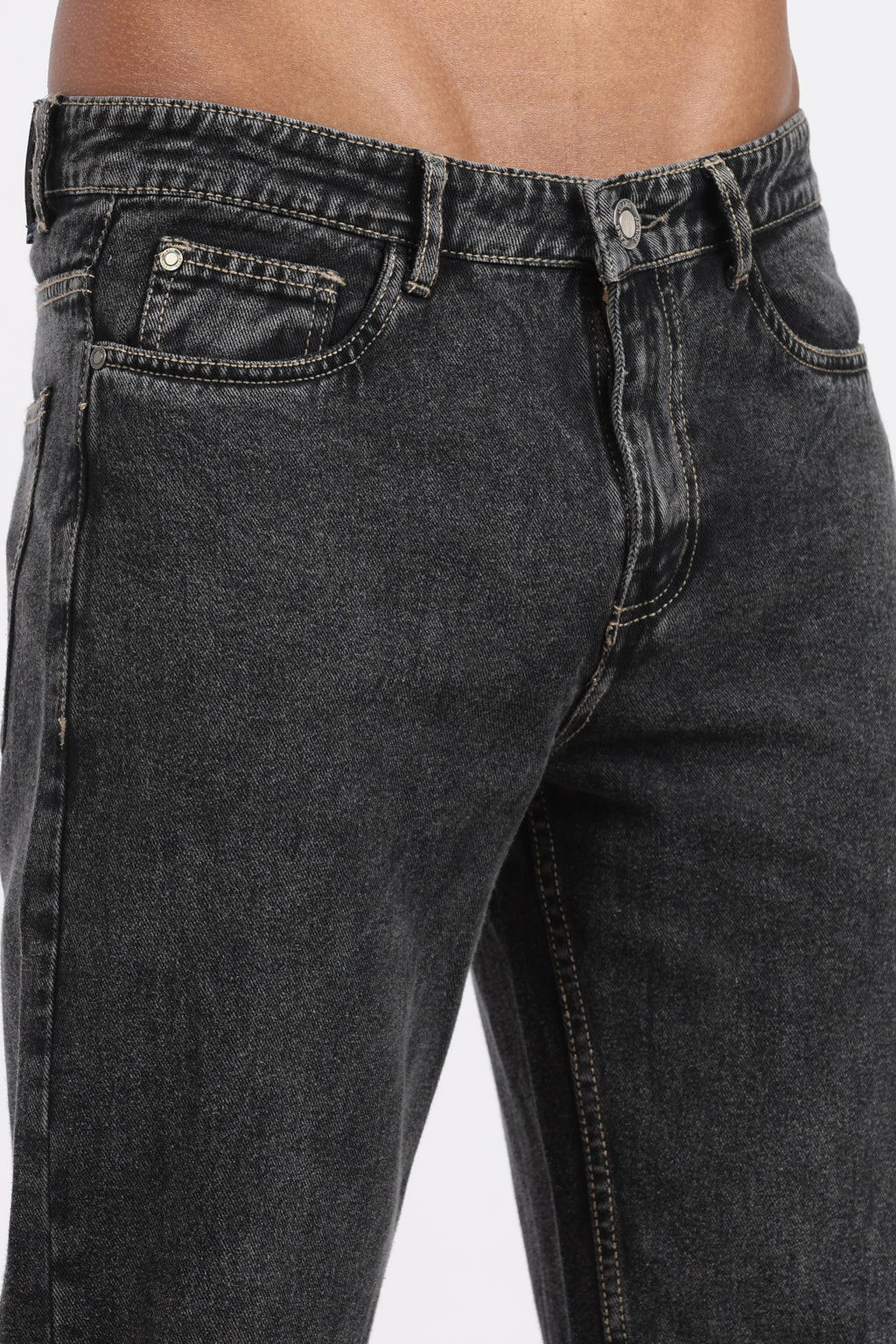 Men's Slim Tapered Jeans - Faded Charcoal Wash