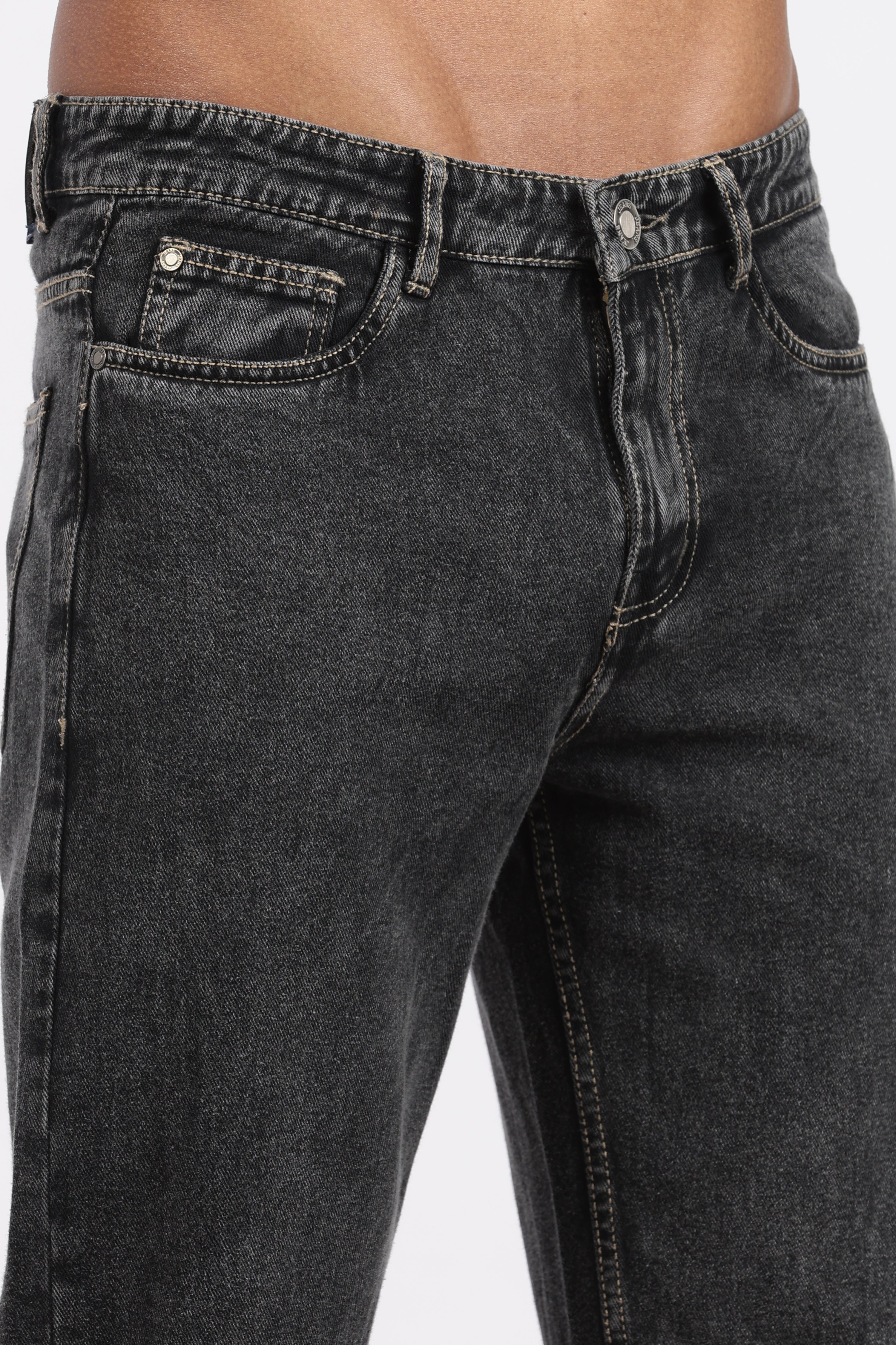 Men's Slim Tapered Jeans - Faded Charcoal Wash