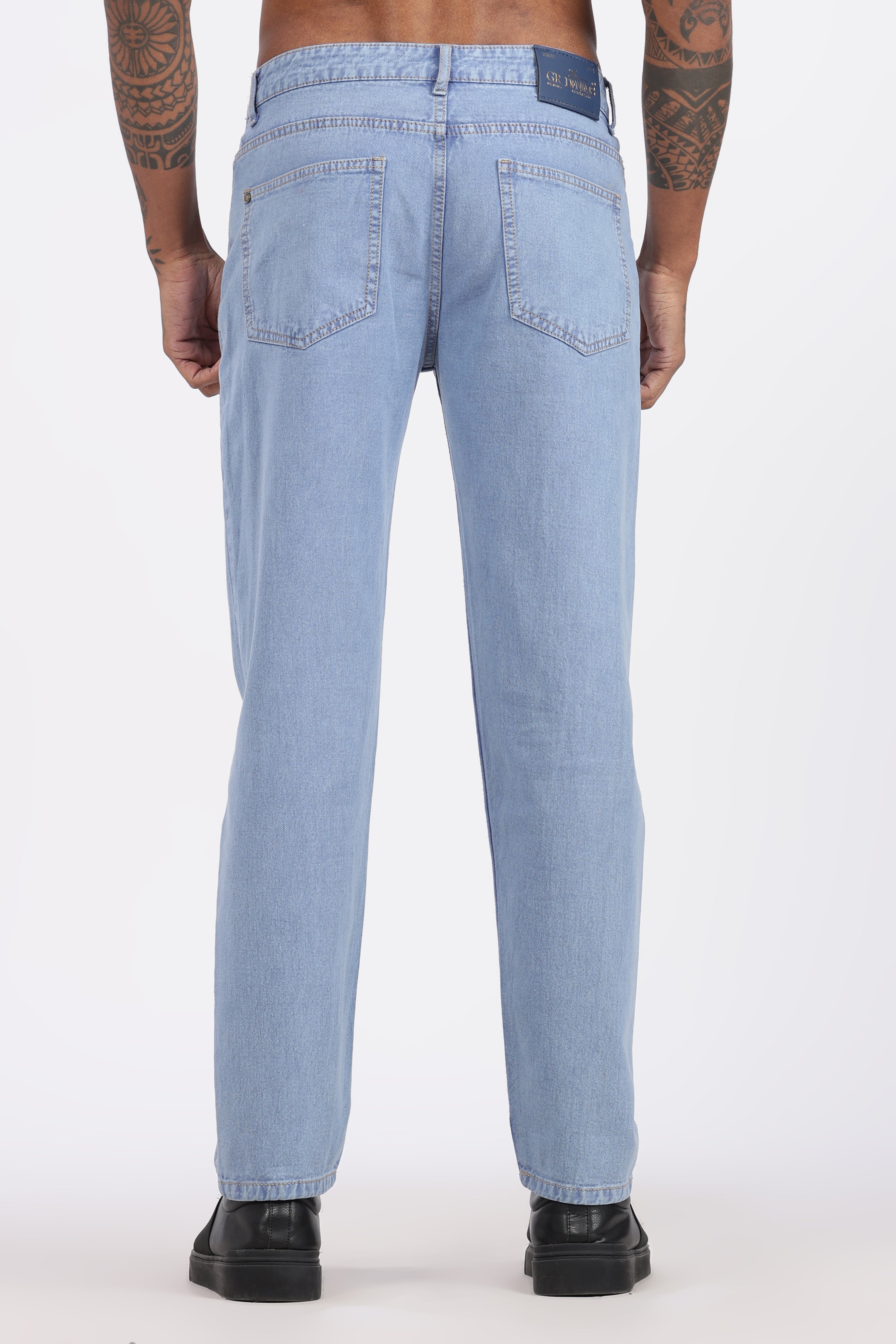 Men's Slim Tapered Jeans - Ice Blue Wash