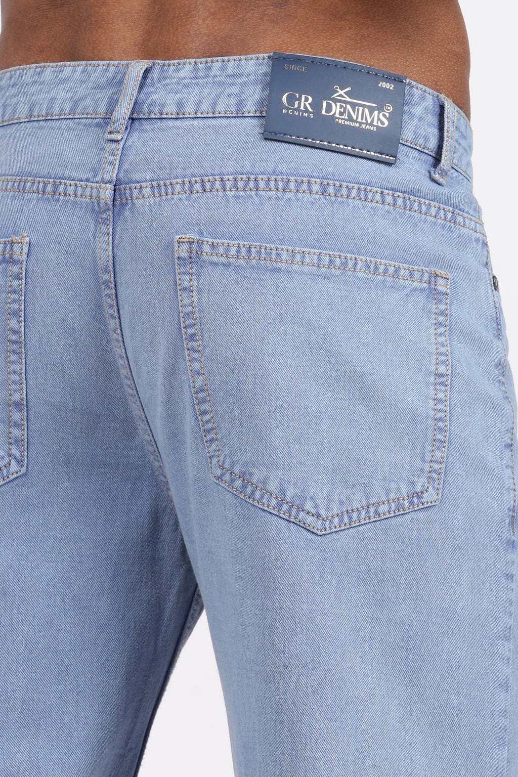 Men's Slim Tapered Jeans - Ice Blue Wash