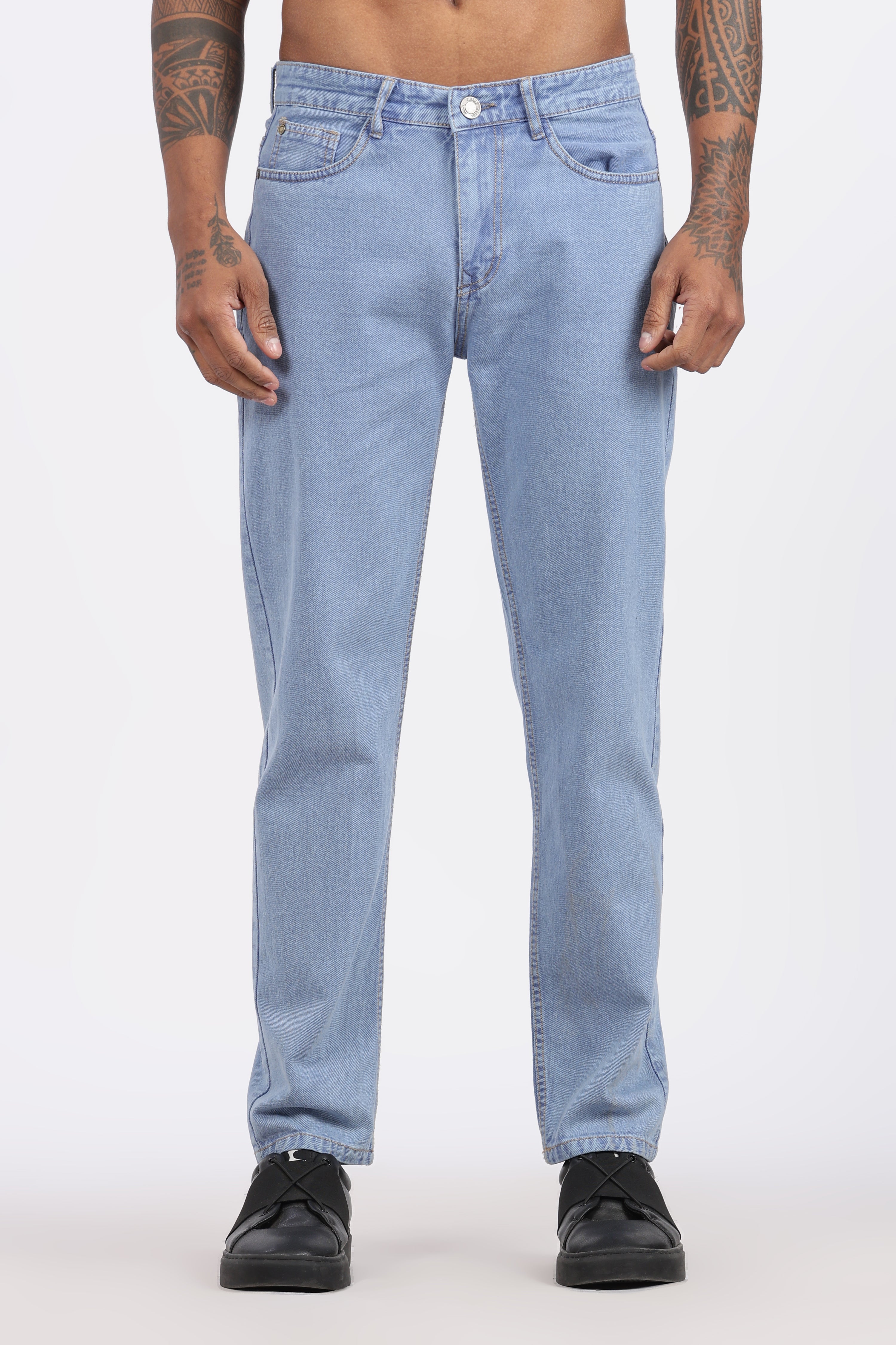 Men's Slim Tapered Jeans - Ice Blue Wash