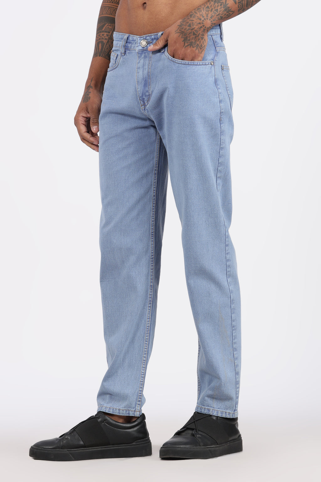 Men's Slim Tapered Jeans - Ice Blue Wash