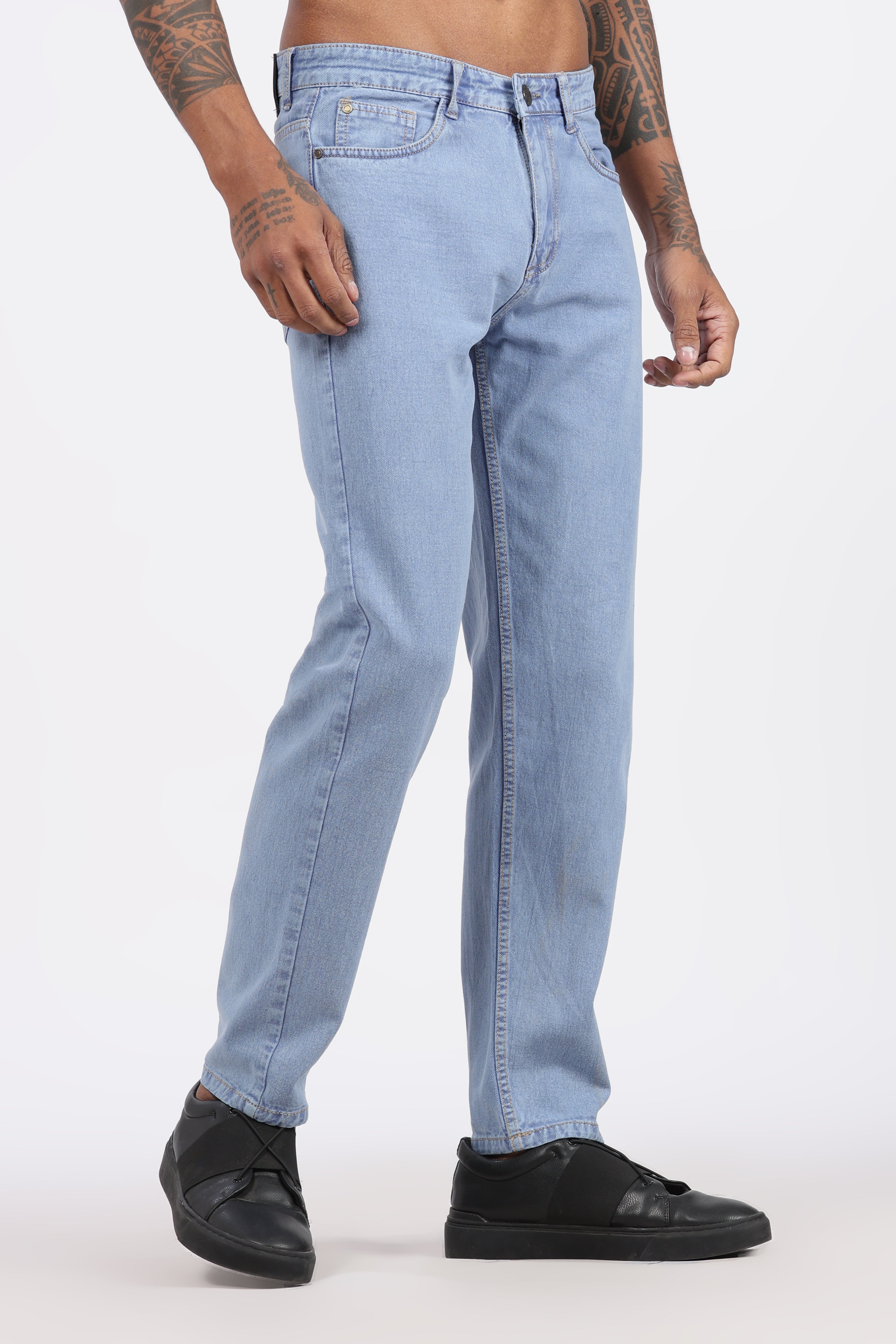 Men's Slim Tapered Jeans - Ice Blue Wash