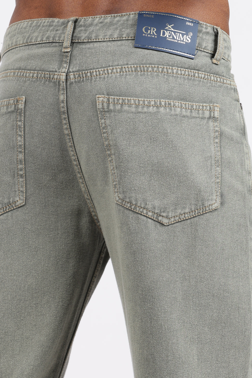 Men's Slim Tapered Jeans - Sage Green Wash