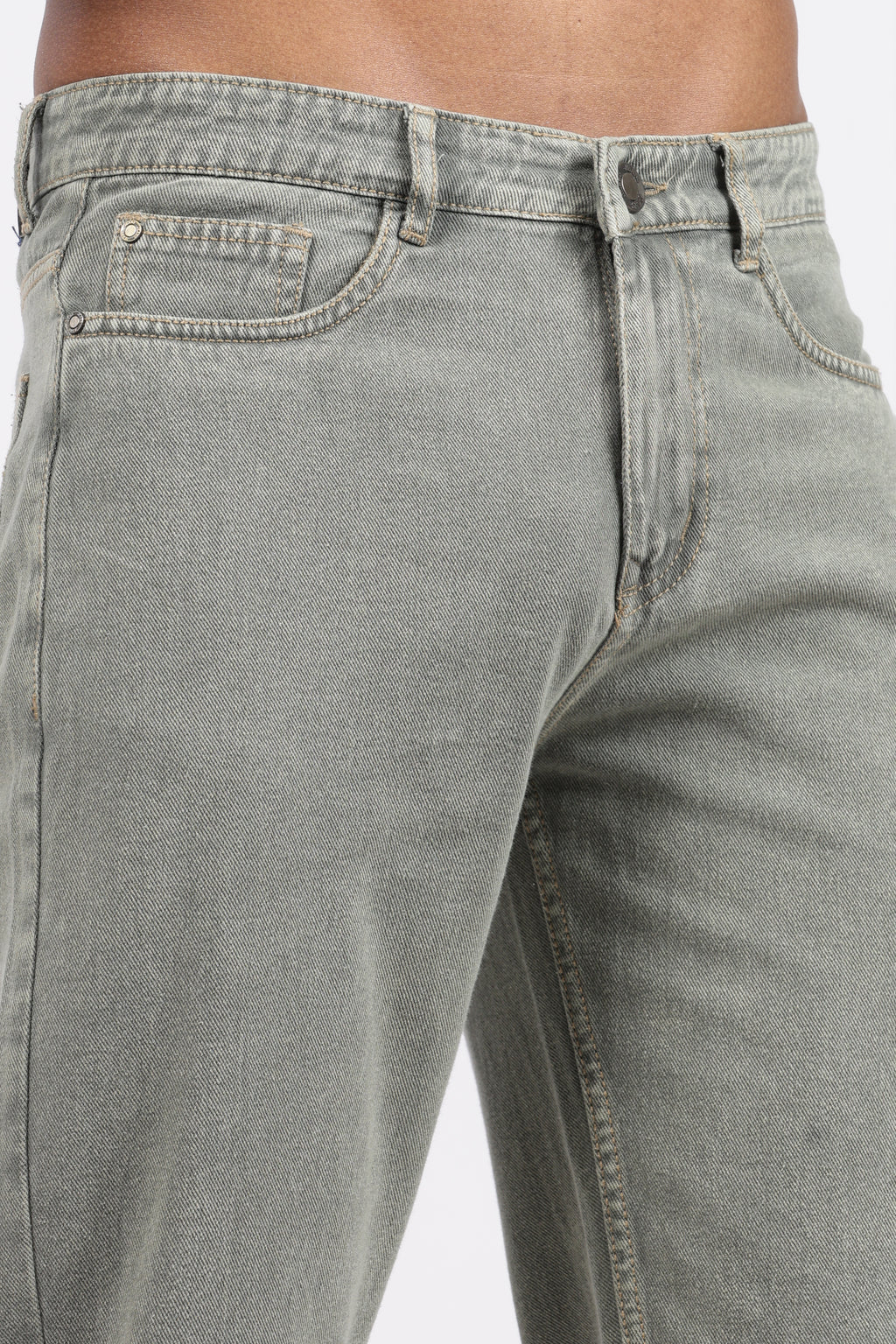Men's Slim Tapered Jeans - Sage Green Wash