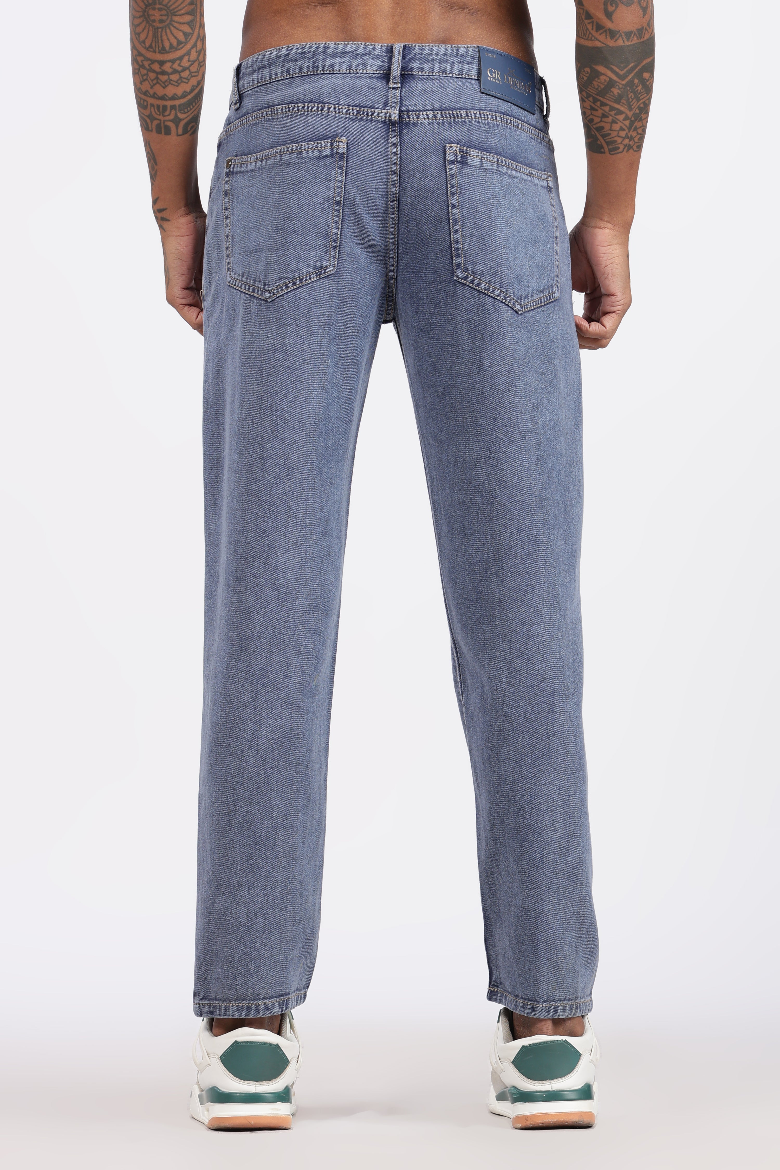 Men's Slim Tapered Jeans - Vintage Stonewash Blue