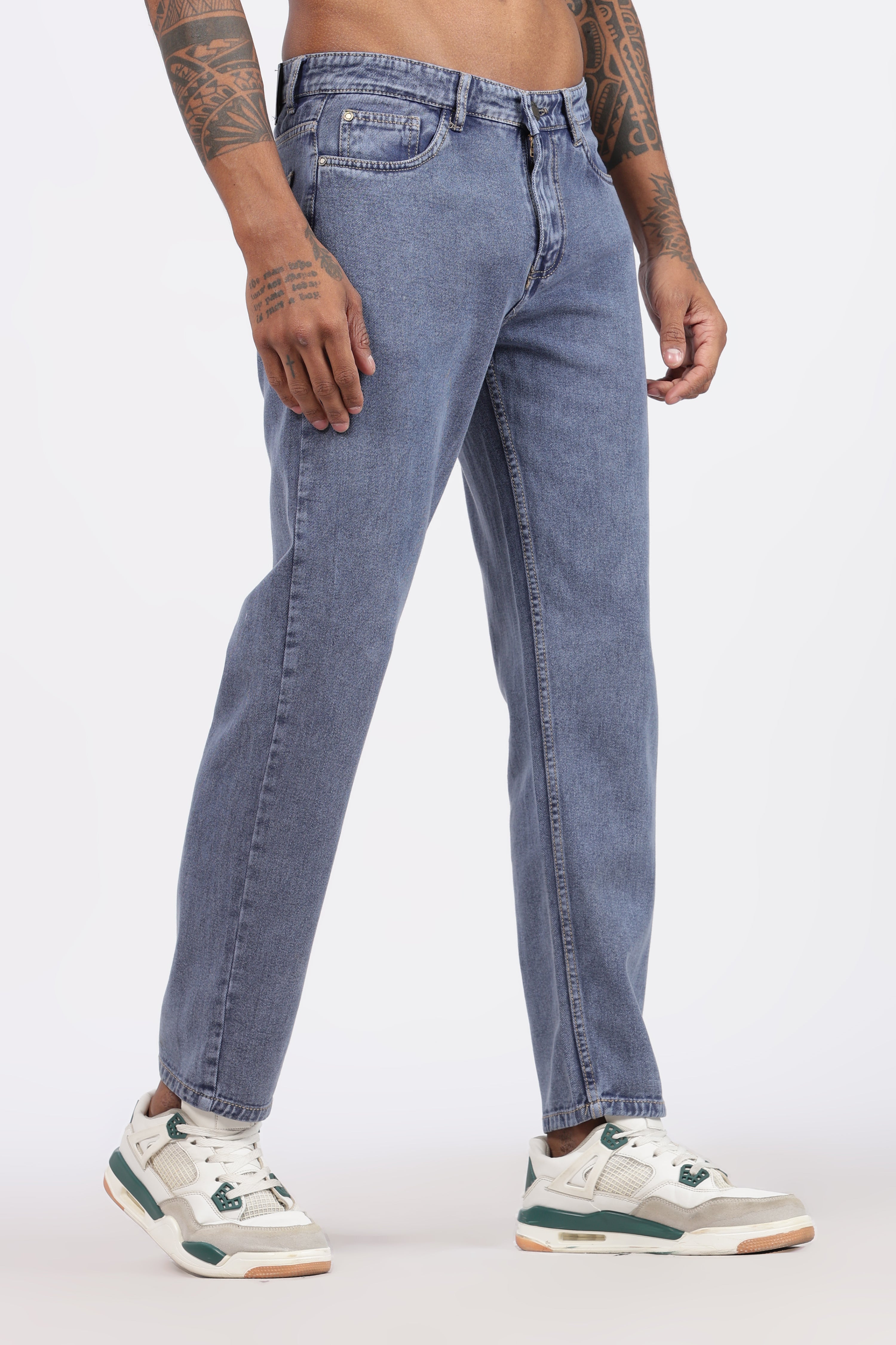 Men's Slim Tapered Jeans - Vintage Stonewash Blue