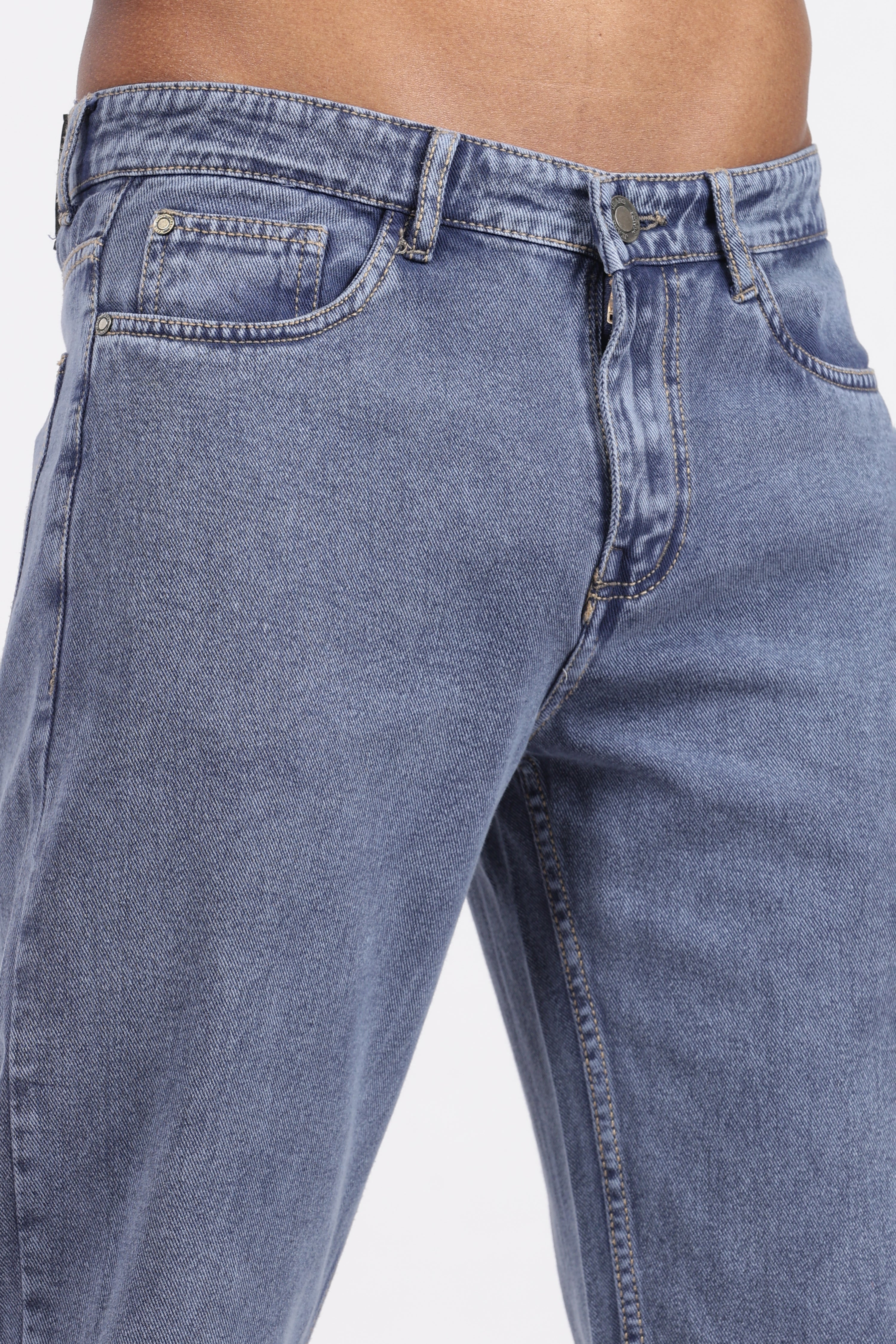 Men's Slim Tapered Jeans - Vintage Stonewash Blue