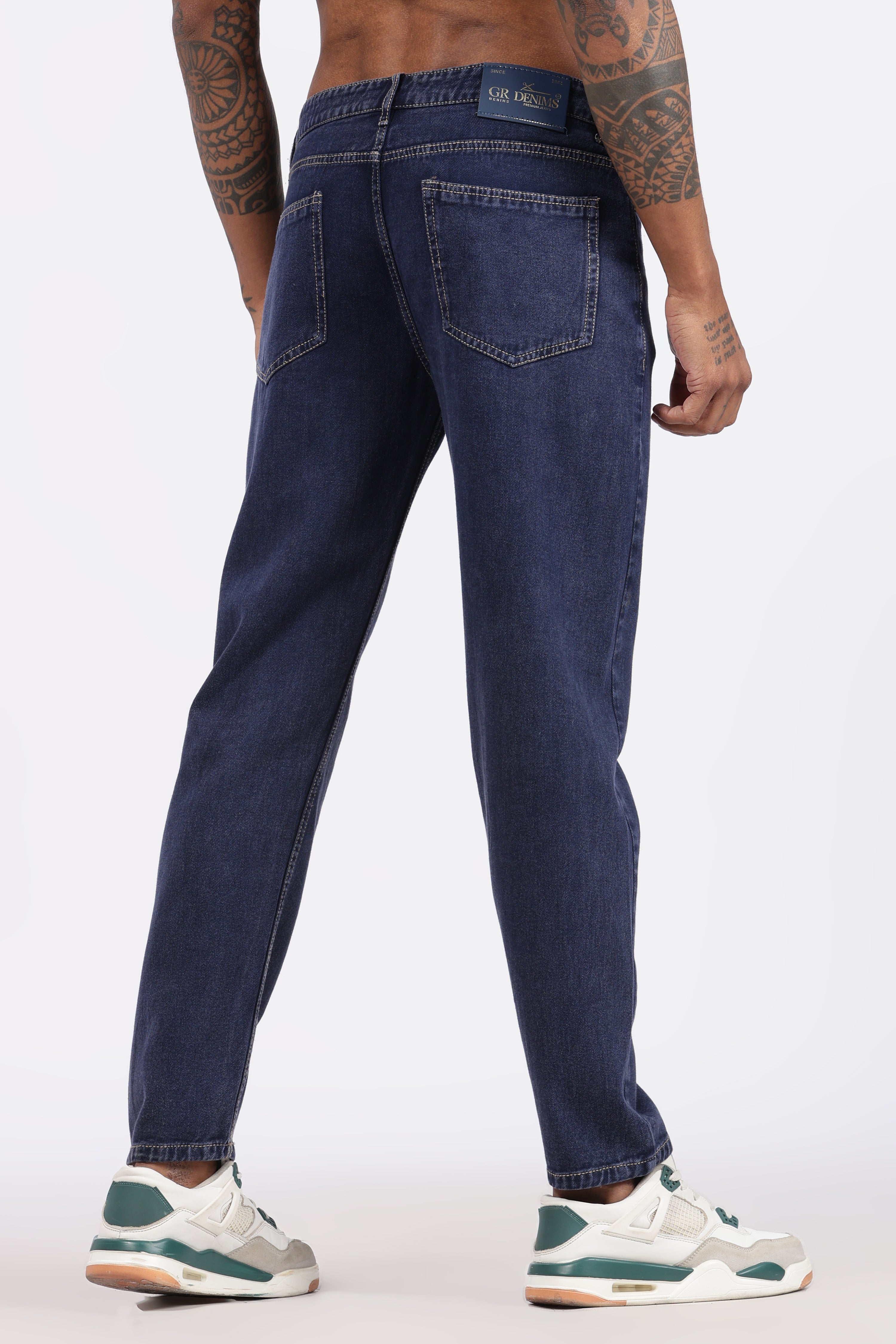 Men's Slim Tapered Jeans - Midnight Blue Wash