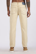 Men's Slim Tapered Jeans - Sand Beige Wash