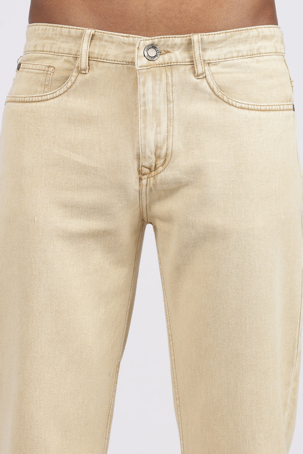 Men's Slim Tapered Jeans - Sand Beige Wash